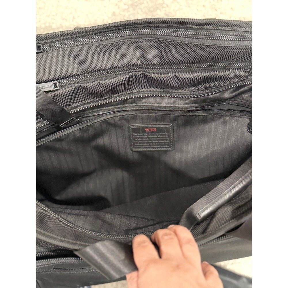 Tumi Black Ballistic Nylon Wheeled Briefcase Laptop Bag Travel Carry On - Picture 9 of 11